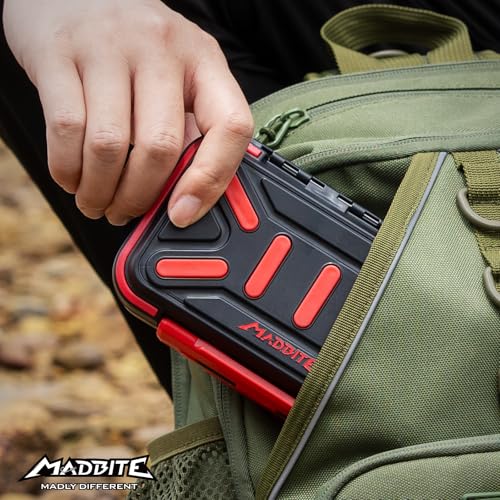 MadBite by KastKing 182/265/400pcs Compact Fishing Tackle Kit - All-in-One Freshwater Hooks, Weights, Bobbers in Tackle Box, Fishing Gear Set for Bass Trout Panfish - style: 265pcs Terminal Tackle Kit