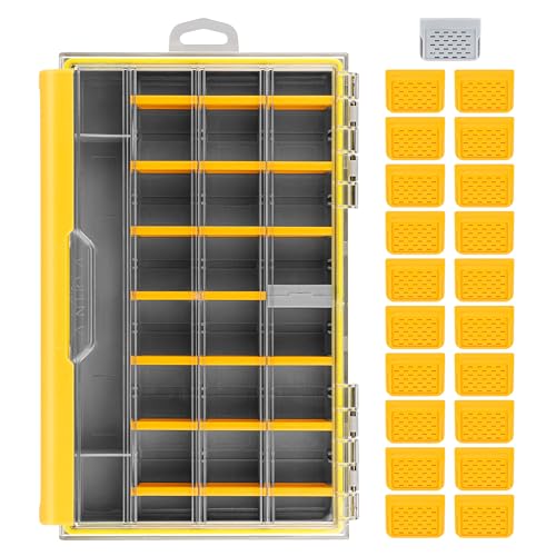 RUNCL 3600 Standard Fishing Tackle Box, Waterproof Floating Lure Storage Box with Adjustable Dividers, Clear Rust-Proof Utility Tray for Terminal Tackle, Hooks and Sinkers - color: 3600 Standard