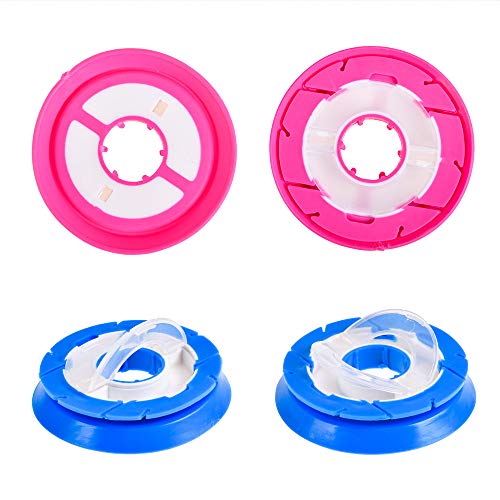 Toasis Fishing Snell Rig Holder Silicon Rubber Leader Line Spool Pack of 8pcs with Tackle Box