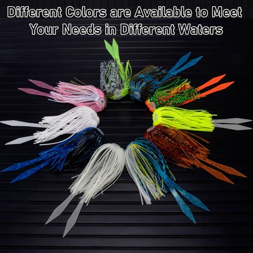 Dr.Fish 15 Pack Replacement Jig Skirts with Tail 88-Strands Silicone Quick Change Fishing Umbrella Skirts for Spinnerbaits Bass Jig Lure Making Supplies - color: Rainbow Trout-15 Pack