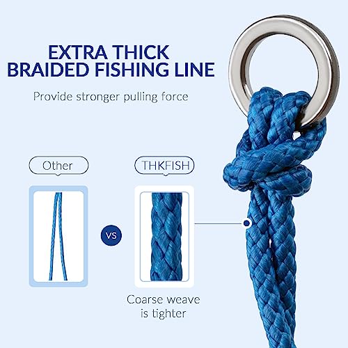 THKFISH Fishing Assist Hooks Saltwater Dancing Stinger Jigging Hooks Double Assist Replacement Fishing Hooks for Slow Pitch Jigs Vertical Jigging Lures 5pcs/15pcs/20pcs - color: blue, size: #4/0-15pcs