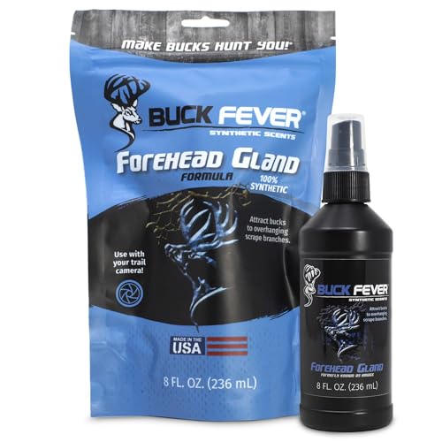 Buck Fever Forehead Gland – Syntheticly Formulated Buck Lure & Deer Attractant (not just Limited to Whitetail Deer) for Mock Scrapes, Licking Branches - Year-Round Hunting Scents - size: 8 oz