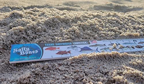 Salty Bones Texas Saltwater Lawstick - 36" Folding Fishing Ruler - Made in The USA - Newest Version