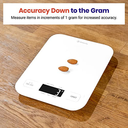 Etekcity Food Kitchen Scale, Digital Mechanical Weighing, Grams and Ounces for Weight Loss, Baking, Cooking, White - color: Clean White