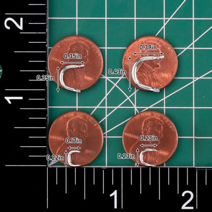 Dr.Fish 100 Pack Fishing Spinner Clevises Easy Spin Brass Clevises Spoon Spinnerbait Lure Making Supplies Spinner Parts Accessoires Freshwater - color: Silver, size: #8(7/16")