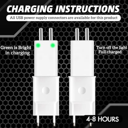 Copkim 8 Pcs Fishing Bobbers Battery Rechargeable and 2 Pcs Float Battery Charger Lighted up Night Bobber Batteries Night Fishing Accessories Tackles - color: White, style: Cr425,2 Hole