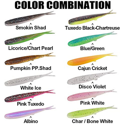 Crappie-Baits- Plastics-Jig-Heads-Kit-Shad-Minnow-Fishing-Lures-for Crappie-Panfish-Bluegill-40 &135 Piece Kit - color: CRAPPIE MINNOW 135 pc.KIT