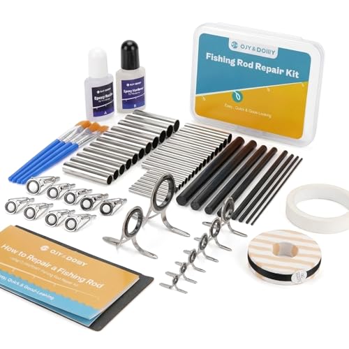 Fishing Rod Repair Kit Complete, Easy&Quick Approach to Repair Broken Fishing Pole with Epoxy Glue - color: 3 IN 1 B