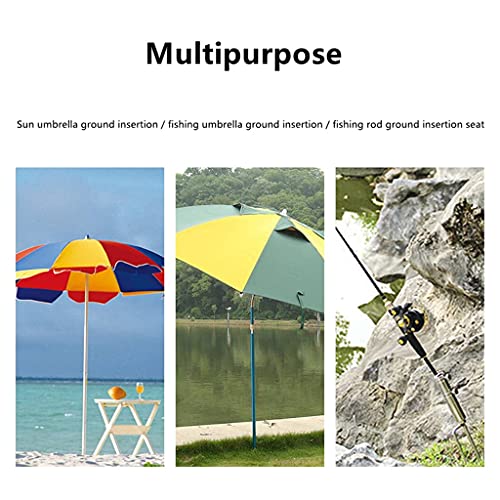 2 Pieces Patio Umbrella Steel Anchor, Heavy Duty Beach Umbrella Stand, Ground Grass Screw Holder Stands with 2 Forks for Lawn, Patio, Outdoor, Garden, Beach, Fishing