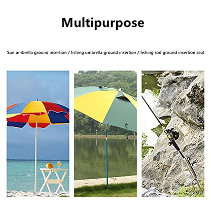 2 Pieces Patio Umbrella Steel Anchor, Heavy Duty Beach Umbrella Stand, Ground Grass Screw Holder Stands with 2 Forks for Lawn, Patio, Outdoor, Garden, Beach, Fishing