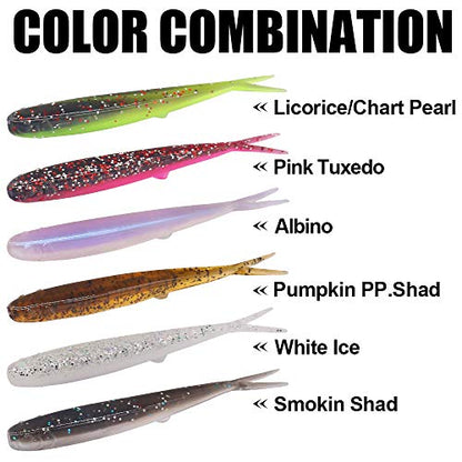 Crappie-Baits- Plastics-Jig-Heads-Kit-Shad-Minnow-Fishing-Lures-for Crappie-Panfish-Bluegill-40 &135 Piece Kit - color: CRAPPIE MINNOW 40 pc. KIT COMBO 1
