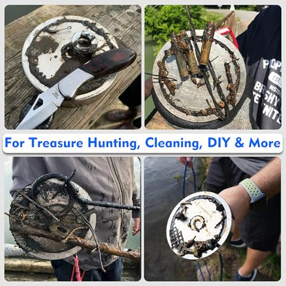MUTUACTOR Super Strong Fishing Magnet Kit,Φ4.21” Double Sided Heavy Duty Neodymium Magnet,2800lbs Permanent Rare Earth Magnets Fishing with 65FT Rope Gloves for Hunting Retrieval Underwater Searching - style: 2800lb Magnet(Double Sided) with Box--Φ 4.21"
