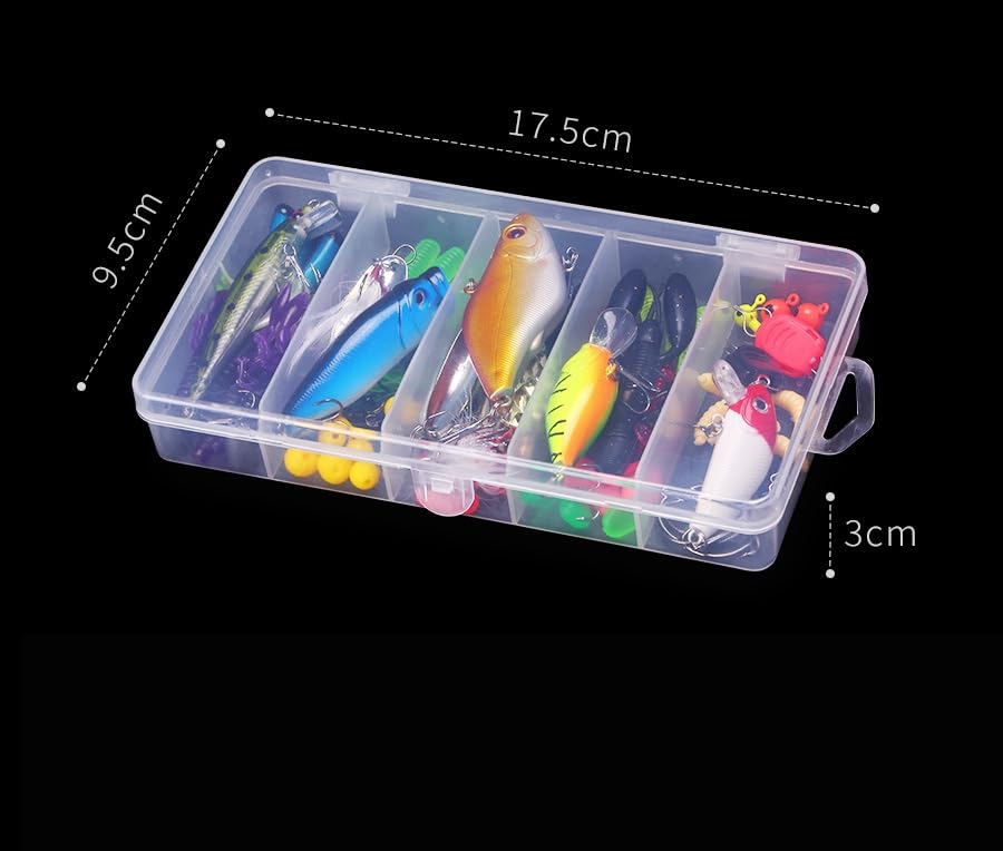 Fishing Lures Set Fish Lure kit for Bass Trout Salmon Freshwater Fish Tackle kit Including Fishing Tools,crankbaits topwater Lures, Soft Lures, Jigs,More Fishing Gear Set and Equipment