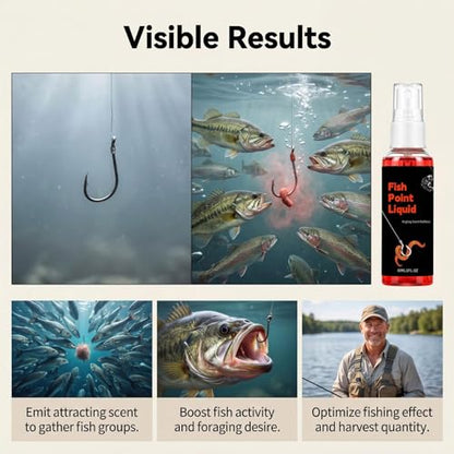 Fish Attractant Liquid Long-Lasting Additive Mist | 60ml Smell Fishing Bait Scent Spray for Cod Carp Bass Walleye Tilapia Outdoor Saltwater Lake River Beach Pond