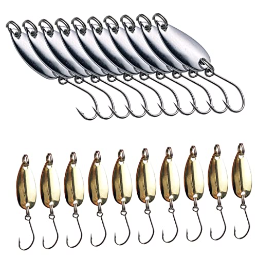 BESPORTBLE 40pcs Fishing Lure Blades Bright Metal Bait for DIY Spinnerbaits Reusable Blades for Bass and Walleye Fishing Lightweight Accessories