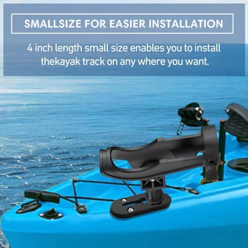 Kayak Track Kayak Low Profile Track,Kayak Rail,Kayak Accessories Mount Track,Kayak Gear Track for Fishing Rod Holder,Kayak Rail Track for Paddle Holders Fish Finder,Cup Holder,Anchor Cleats - size: 4inch4pcs