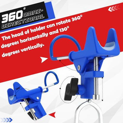 Shappy 2 Pcs Upgraded Bank Fishing Rod Holders with Glow Anti-Slip Soft Pad Fishing Pole Holders for Ground 360° Adjustable Rust-Proof Holder Sea Foldable Catfish Bank Pole Gift for Men Father Gift