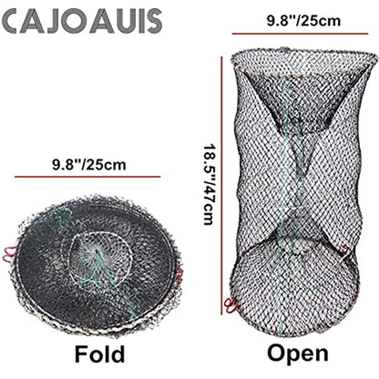 Collapsible Fishing Trap Net Cast Mesh Landing Bait Net for Crab Shrimp Minnow Crawfish Catfish - size: Small