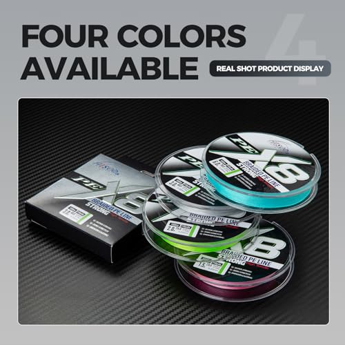 X8 Braided PE Fishing Line - Zero Stretch High Sensitivity 8 Carrier Line, Super Strong Abrasion Resistant for Smooth Casting, Saltwater Freshwater Lure Fishing, 110 Yards - color: Grey, size: 70LB