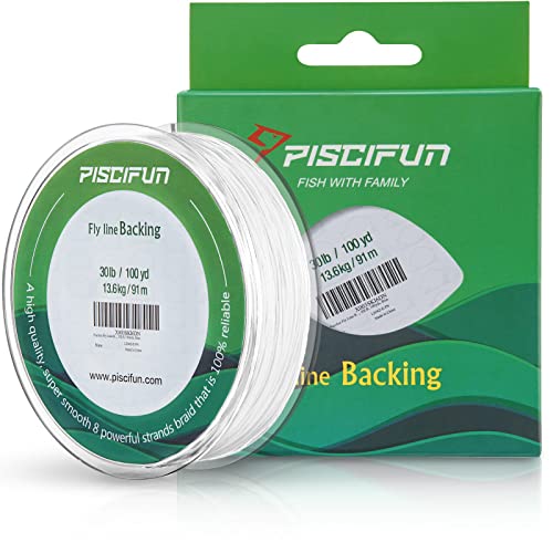 Piscifun Fly Line Backing, Braided Fly Backing Line - color: White, size: 30lb/100yd