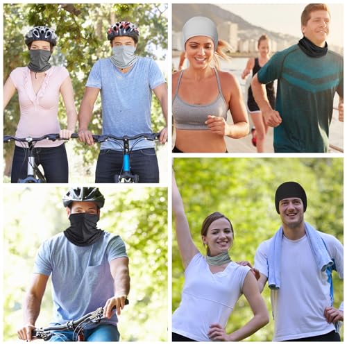 Geyoga Summer UV Protection Cooling Neck Gaiter | Sunscreen Breathable Face Scarf Bandana Mask Neck Gaiter for Outdoor Fishing Hiking Camping - color: Classic Color