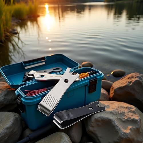 2 Pcs Fishing Line Cutter Nipper with Hook Eye Cleaner Pin Stainless Steel Line Scissors Cutting Tool Fishing Line Cutter Nipper with Hook Eye Cleaner Pin Multi Functional Accessories（Silver+Black）