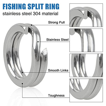 Fishing Treble Hooks Kit,190pcs High Carbon Steel Strong Sharp Treble Hooks Round Bend with Split Rings Triple Hook for Lures Baits Saltwater Freshwater Fishing Gear - color: Red Mixed