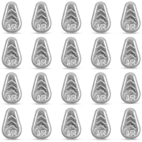 No Roll Sinker Fishing Weights, Flat Inline Catfish Sinkers Weights No Snag Slip Sinkers Saltwater Surf Fishing Weights Gear Tackle for Catfishing Rig - style: 1/2oz-20pcs