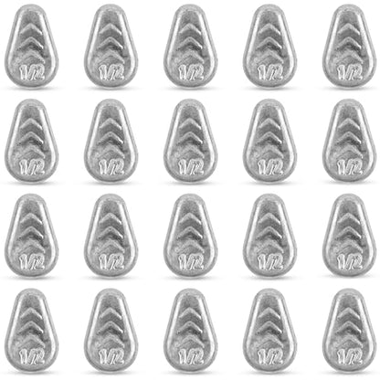 No Roll Sinker Fishing Weights, Flat Inline Catfish Sinkers Weights No Snag Slip Sinkers Saltwater Surf Fishing Weights Gear Tackle for Catfishing Rig - style: 1/2oz-20pcs