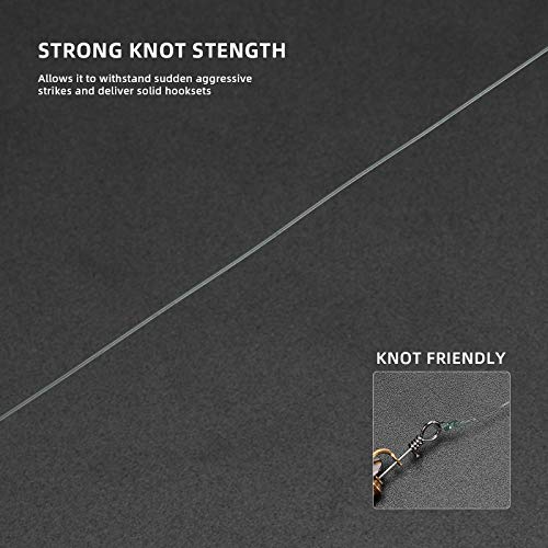 SF Monofilament Fishing Line Premium Spool X-Strong Mono Nylon Material Leader Line for Saltwater Freshwater 8/10/12/15/20/25/30/40/50/60/80/100LB - color: Low-Vis Green, size: 60LB/0.030in/235Yds