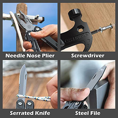 RUSH DEER 14-in-1 Multitool, Valentines Day Gifts for Men Dad Gifts, Mini Hammer Multitool, Small Hammer Tool, Survival Gear and Supplies, Christmas Gift for Boy Husbands - style: Best Gift Idea
