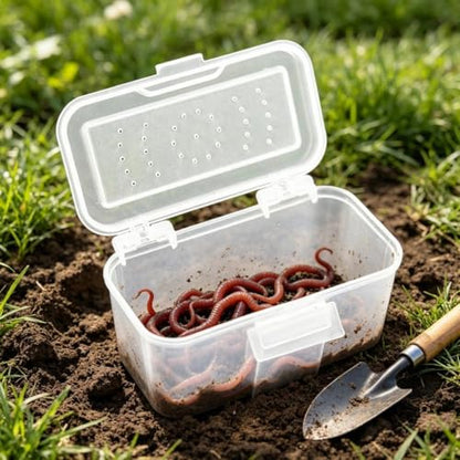 Portable Hanging Waist Fishing Lure Box Breathable Fishing Live Baits Box Baits Holder Carrying Case Holder Portable Live Container Lure Case Container