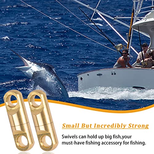 AGOOL Heavy Duty Fishing Swivels 12pcs Saltwater Swivels High Strength Barrel Swivel Connectors Wind On Swivels for Sea Ocean Big Game Fishing - size: 4mm-240lb-12pcs