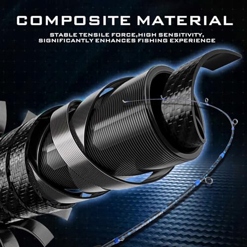 Sougayilang Fishing Rod Reel Combos,Two Pieces Fiberglass Durable and Strong Spinning Pole with Smooth Reel Available for Freshwater Catching Bass, Trout, Catfish - style: With Sl10 Reel