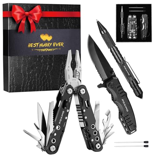 Men Gifts for Hubby from Wife, Multi tools Gift Set "BEST HUBBY EVER" with Multitool Pliers, Pocket Knife, Tactical Pen, Stocking Stuffers EDC Multi-tools(BEST HUBBY EVER) - style: Gifts for Husband "BEST HUBBY EVER"