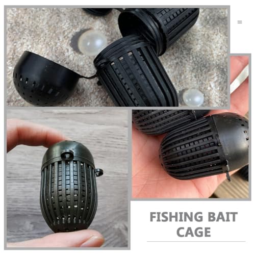 Yardwe EEL Bait Cage 20Pcs Plastic Fishing Bait Holder for Shrimp EEL Worms - Portable Durable Trap for Outdoor Fishing 2.24X1.29X1.29 Inch