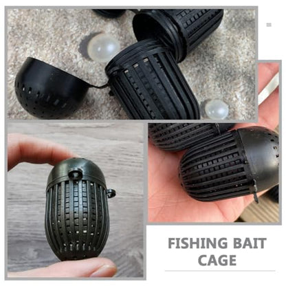 Yardwe EEL Bait Cage 20Pcs Plastic Fishing Bait Holder for Shrimp EEL Worms - Portable Durable Trap for Outdoor Fishing 2.24X1.29X1.29 Inch