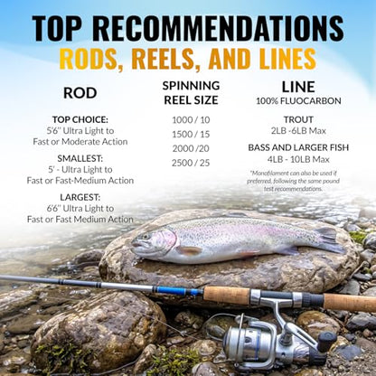 RoxStar Fly Strikers Proven Nationwide to Out-Fish Any Spinner | Hand-Tied in The USA | Most Versatile Fishing Spinner Ever! Trout, Bass, Steelhead