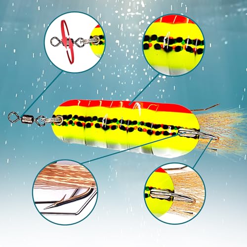Fishing Lures for Saltwater/Freshwater, Metal Trout Lures for Bass Walleye Pike, 5g Fishing Spoon with Single Hook - color: FS02