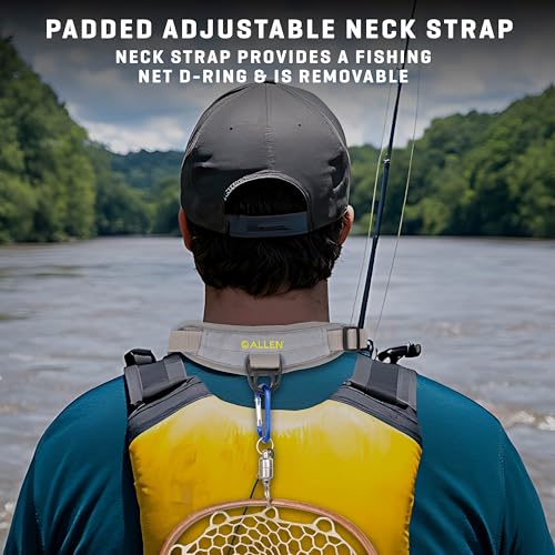 AC ALLEN Fall River Fishing Chest Pack, Fits Up to 2 Tackle/Fly Boxes, 152 Cu in / 2.5 L - color: Gray/Lime