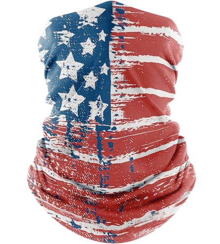 Flag Neck Gaiter, Face Mask Cooling Breathable UV Protection Scarf for Men/Women - color: America Flag-3