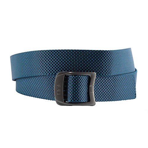 Huk Fishing Nylon Webbing Belt, Adjustable Sizing, Casual, Lifestyle, Quick Dry, 44" Max Length - color: Blue