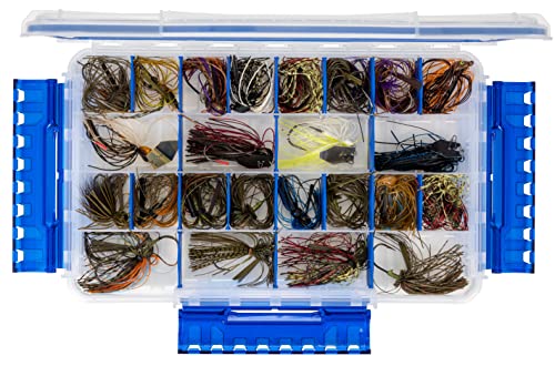 Flambeau Outdoors Fully Divided Slim Waterproof Ultimate Tuff Tainer | 28 Compartments, Removable Zerust Anti-Corrosion Dividers, Tackle Storage Customization, 14" x 8.9" x 1.7" - size: 5000/3700, style: 28 Compartments