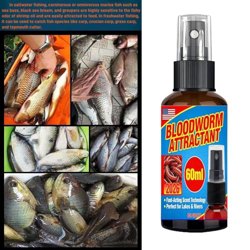 Catfish Attractant,60ml Liquid Lure Enhancer - Scent Bait Attractant Spray,for Angler Beginner Fishing Freshwater Carp Catfish Bass Lake River
