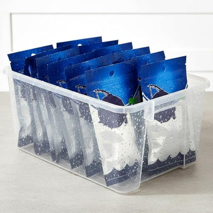 MiOYOOW Plastic Fishing Bait Bag, 50PCS Clear Lure Packaging Bags Reusable Soft Bait Storage Organizer with Self-Sealing Opening for Lures Baits Hooks Swivels Spoons