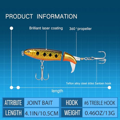5PCS Glide Bait Fishing Lures Kit, 2026 Surprise Gift for Men & Teen Boys | Fishing Gear for Dad,Bass Fishing Lures Gift Set with Premium Gift Box, Hard & Soft Baits for Bass Trout Pike Salmon - style: 5d