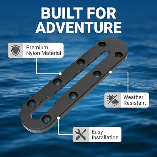 Kayak Track Rail - Low Profile Design for Fishing Rod,Cup Holders and Paddle Holders | High-Strength Nylon & Stainless Steel 304 | Kayak Accessories Mount Track & Rail System for Kayak - style: 7inch,4pcs