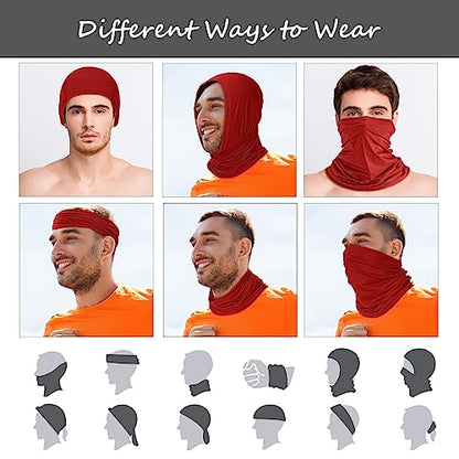 Geyoga Summer UV Protection Cooling Neck Gaiter | Sunscreen Breathable Face Scarf Bandana Mask Neck Gaiter for Outdoor Fishing Hiking Camping - color: Simple Color