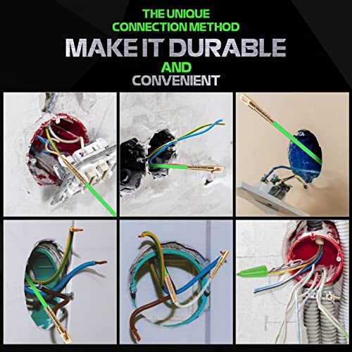 FTIHTRY 45FT Fiberglass Running Electrical Wire Cable Glow Rods Wire Pulling, Fish Rods Electrical Kit with 8 Different Attachments and Fish Tape Wire Puller Kit - style: 45FT