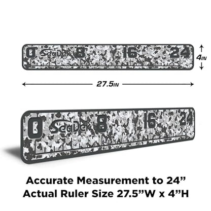 USATuff SeaDek EVA Foam Fish Measuring Ruler for Boat, Fishing, Kayak | Adhesive Backing Peel & Stick - 24" SnowCamo -Darkgray - color: SnowCamo -Darkgray, style: 24 inch